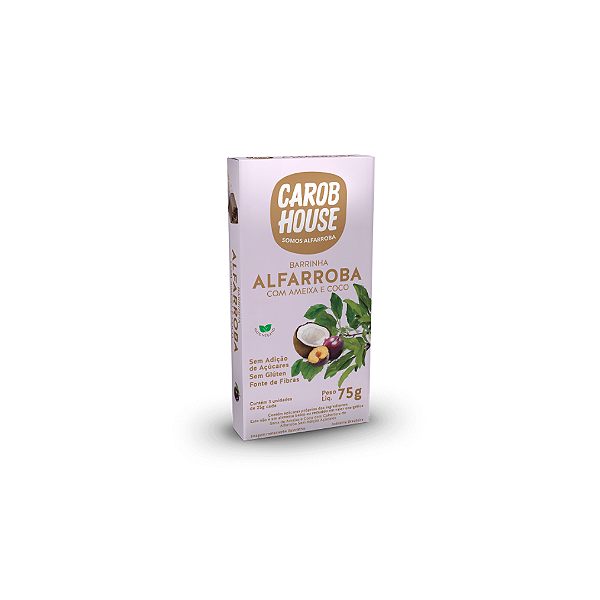 ALFARROBA COM AMEIXA E COCO 75G - PACK C/3 UNIDADES