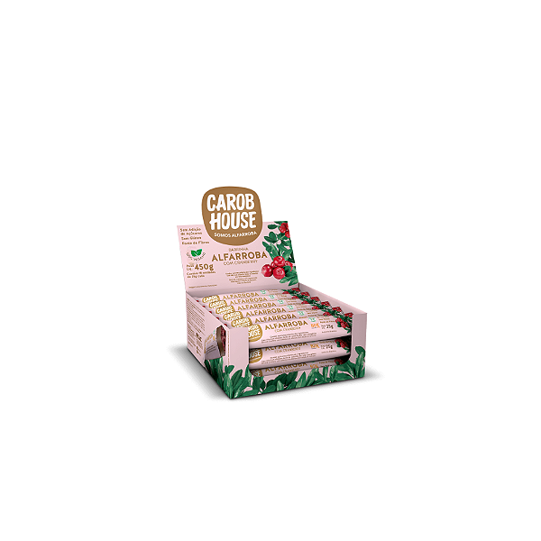 ALFARROBA COM CRANBERRY 25G - DISPLAY C/18 UNIDADES