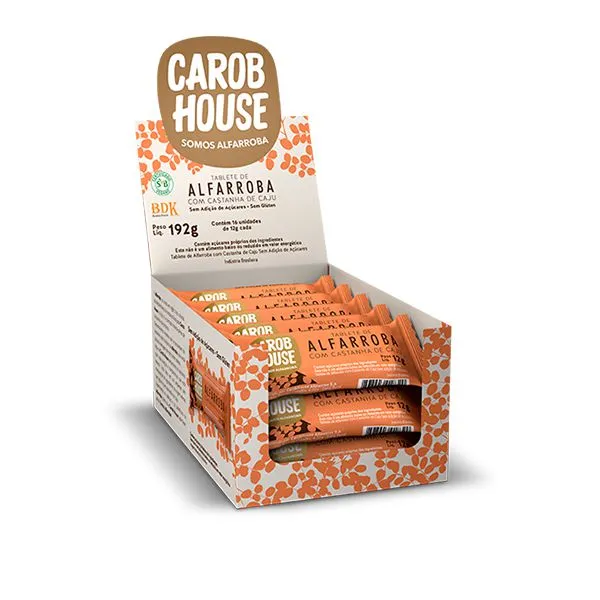 ALFARROBA COM CASTANHA DE CAJU 12G - DISPLAY C/16 UNIDADES