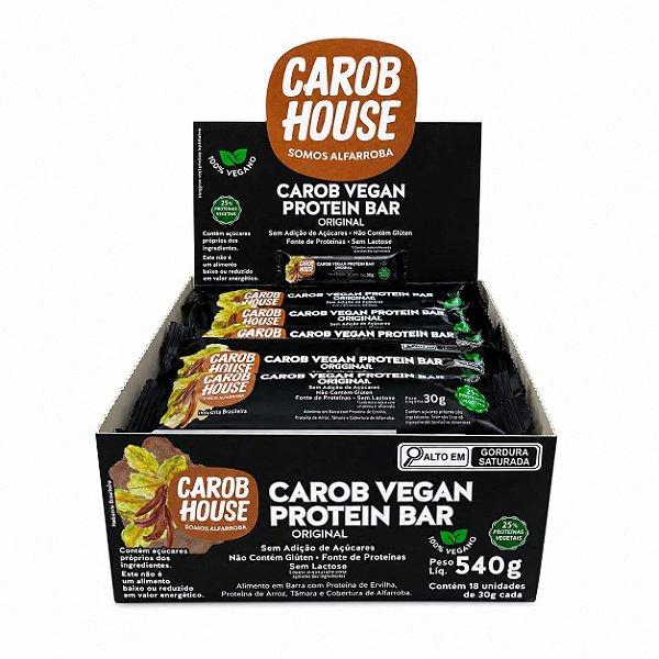 CAROB VEGAN PROTEIN BAR ORIGINAL - DISPLAY