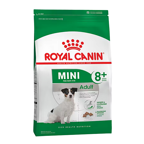 Ração Royal Canin Mini Adult Cães Adultos Maduros de Pequeno Porte A Partir de 8 Anos e até 10 kg