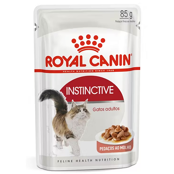 Sachê Royal Canin Instinctive - Ração Úmida 85 g - Gatos Adultos a Partir de 1 Ano de Idade