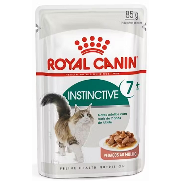 Sachê Royal Canin Instinctive 7+ - Ração Úmida 85 g - Gatos Adultos Com Mais De 7 Anos De Idade