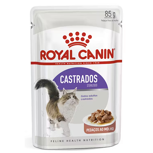 Sachê Royal Canin Castrados - Ração Úmida 85 g - Gatos Adultos Castrados - A Partir de 1 Ano de Idade