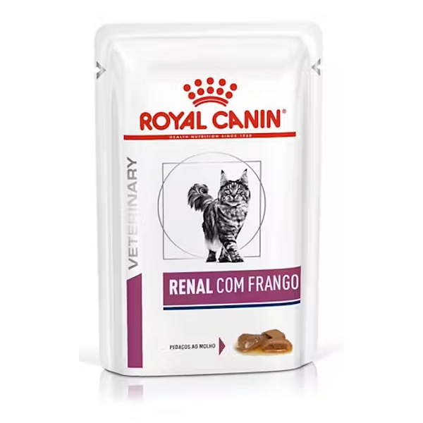 Sachê Royal Canin Renal com Frango - Ração Úmida 85 g - Gatos Adultos com Insuficiência Renal