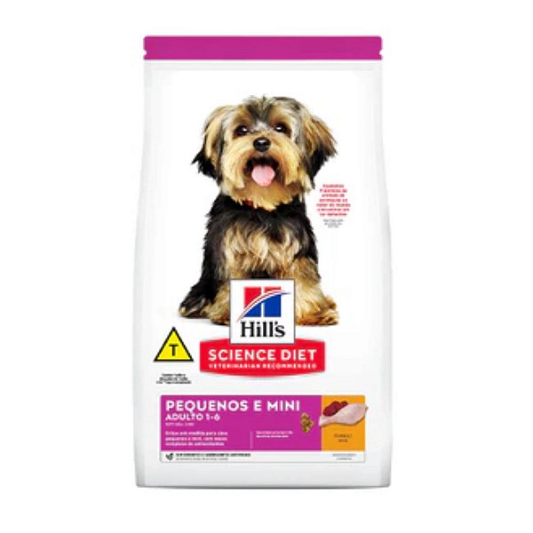 Ração Hill's Science Diet Pequenos e Mini Adulto 2,04Kg - Cães Adultos de Raças Pequenas e Miniatura – Sabor Frango