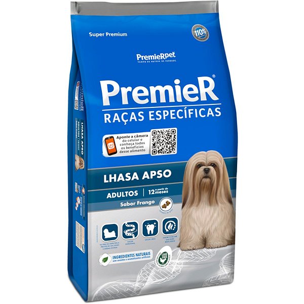 Ração Premier Super Premium Raças Específicas Lhasa Apso Cães Adultos 2,5 Kg - Sabor Frango