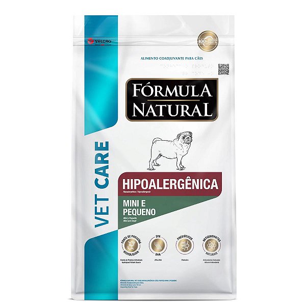 Ração Fórmula Natural Vet Care Hipoalergênica Cães Adultos Porte Mini e Pequeno 2KG