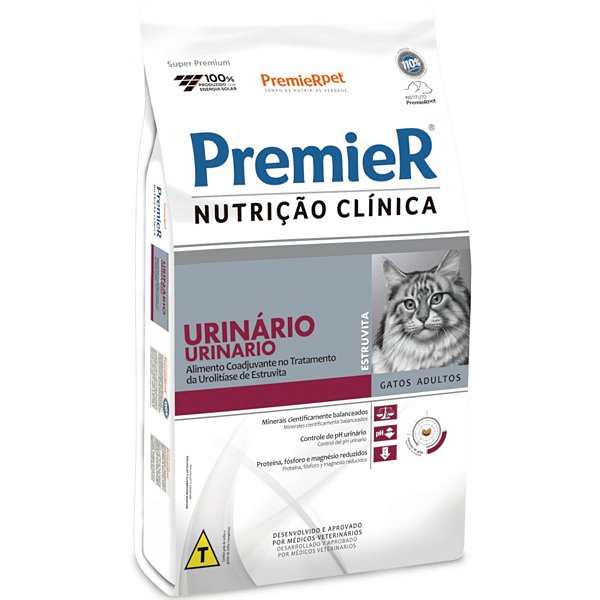 Ração Premier Nutrição Clínica Urinário 1,5KG - Gatos Adultos com Cálculos de Estruvita