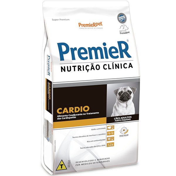 Ração Premier Super Premium Nutrição Clínica Cardio 2KG - Cães Adultos Porte Pequeno - Cardiopatias
