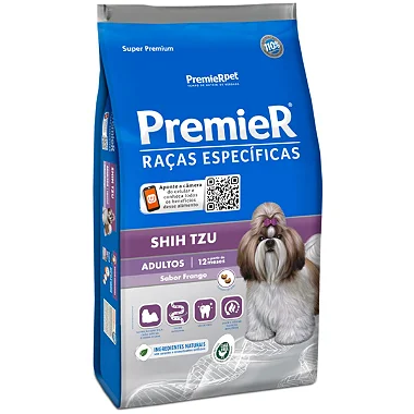 Ração Premier Super Premium Raças Específicas Shih Tzu Cães Adultos - Sabor Frango