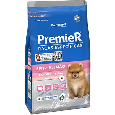 Ração Premier Super Premium Raças Específicas Spitz Alemão Cães Filhotes - Sabor Frango