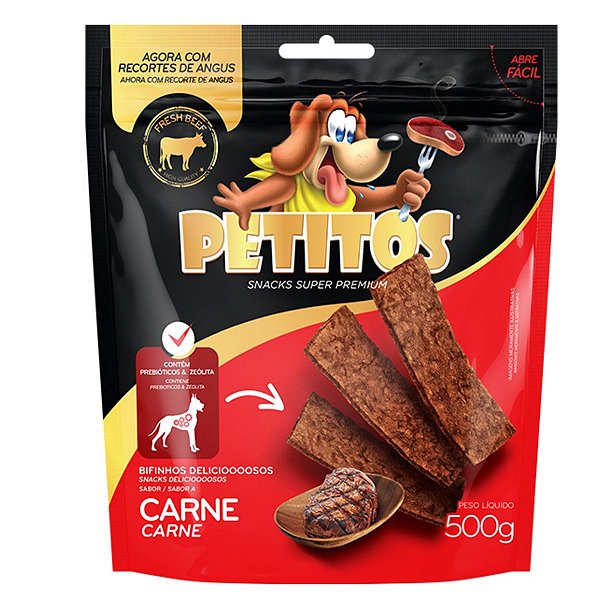 Petisco Bifinhos Petitos Snacks Super Premium Sabor Carne