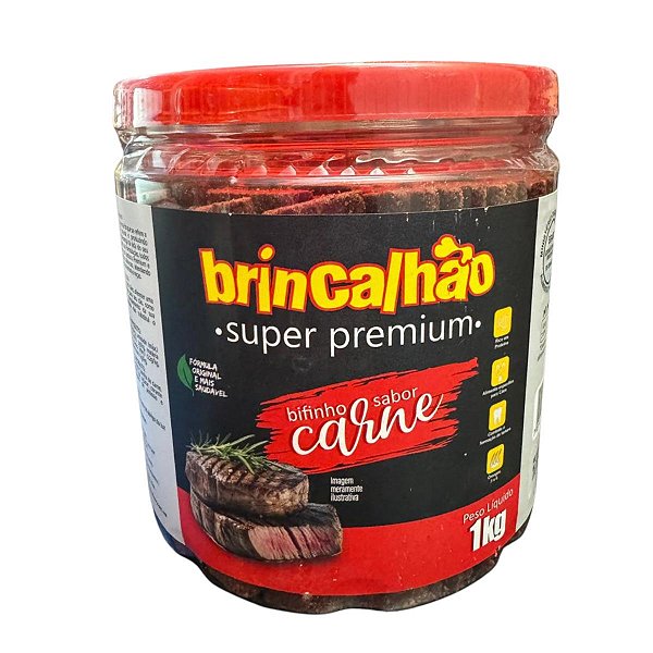 Petisco Bifinho Super Premium Brincalhão Sabor Carne 1 Kg