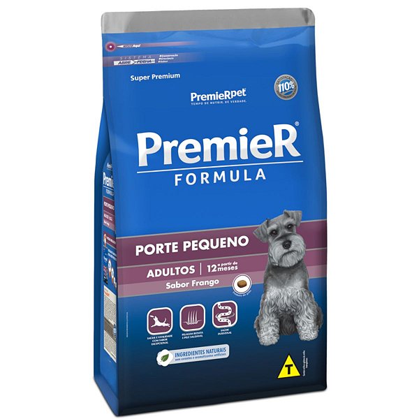 Ração Premier Formula Cães Adultos Porte Pequeno Sabor Frango - Premier Pet