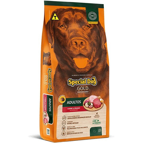 Ração Special Dog Gold Performance Adultos Sabor Carne e Frango 15 Kg