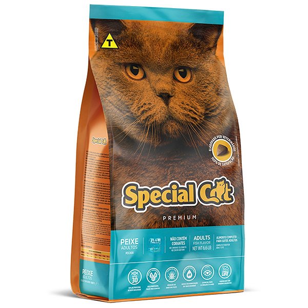 Ração Special Cat Premium Gatos Adultos Sabor Peixe 10,1 Kg