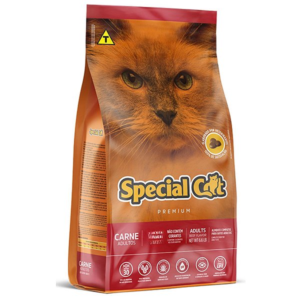 Ração Special Cat Premium Gatos Adultos Sabor Carne 10,1 Kg