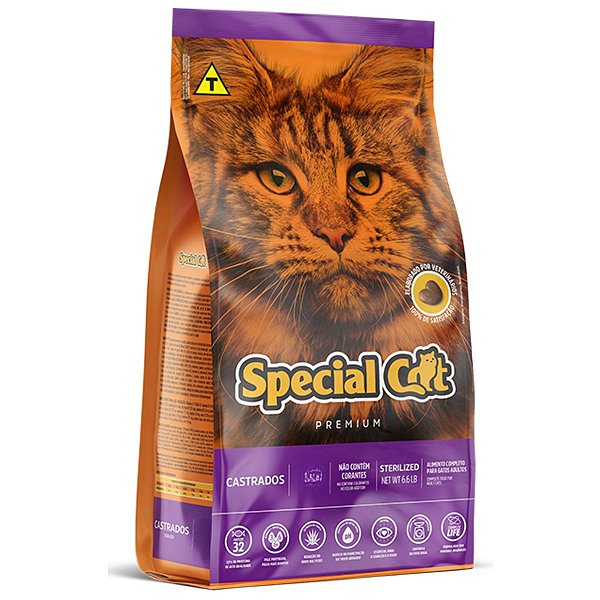 Ração Special Cat Premium Gatos Adultos Castrados 10,1 Kg