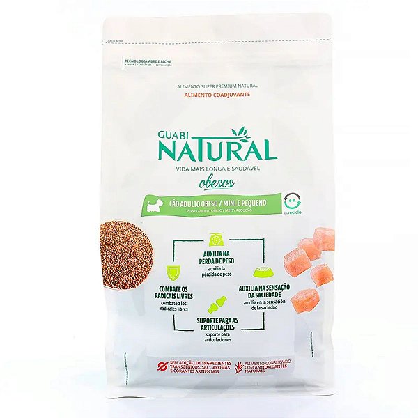 Ração Guabi Natural Obesos - Cão Adulto Obeso Porte Mini e Pequeno