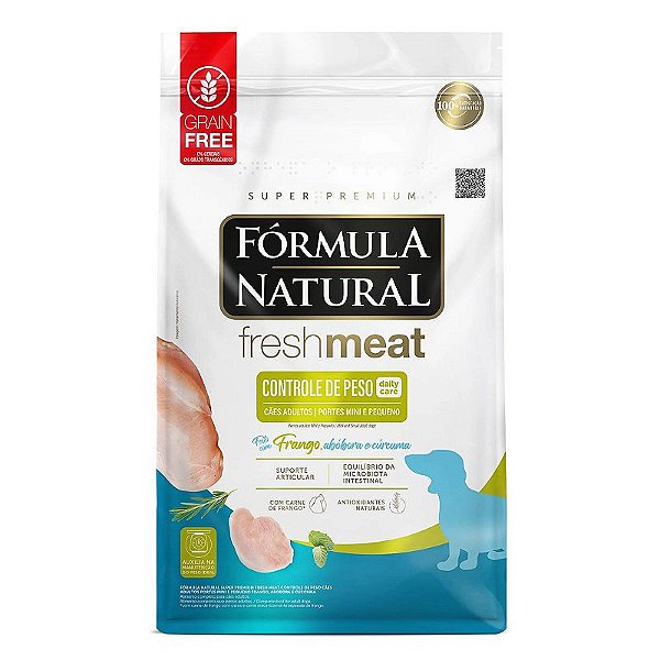 Ração Fórmula Natural Fresh Meat Controle De Peso Cães Adultos Porte Mini e Pequeno - Sabor Frango