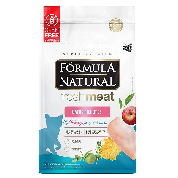 Ração Fórmula Natural Fresh Meat Gatos Filhotes Sabor Frango