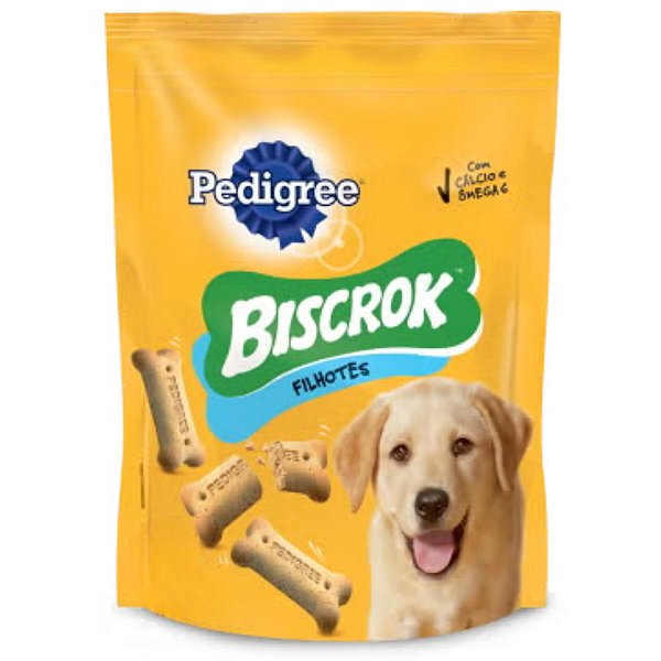 Petisco Biscrok Filhotes Pedigree - Biscoito Formato Osso Para Cães Filhotes
