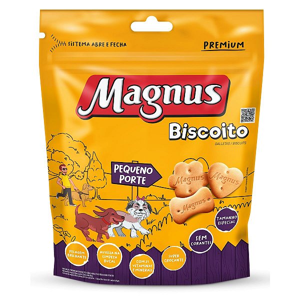 Petisco Magnus Biscoito Crocante Cães Adultos Pequeno Porte 400g