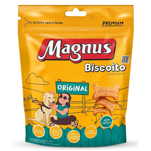Petisco Magnus Biscoito Crocante Original Cães Adultos Todos os Portes 400g