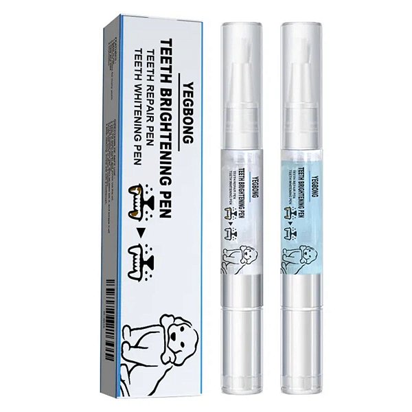 Caneta Clareadora de Dentes Para Cães - Branqueadora, Reparadora, Removedora de Manchas