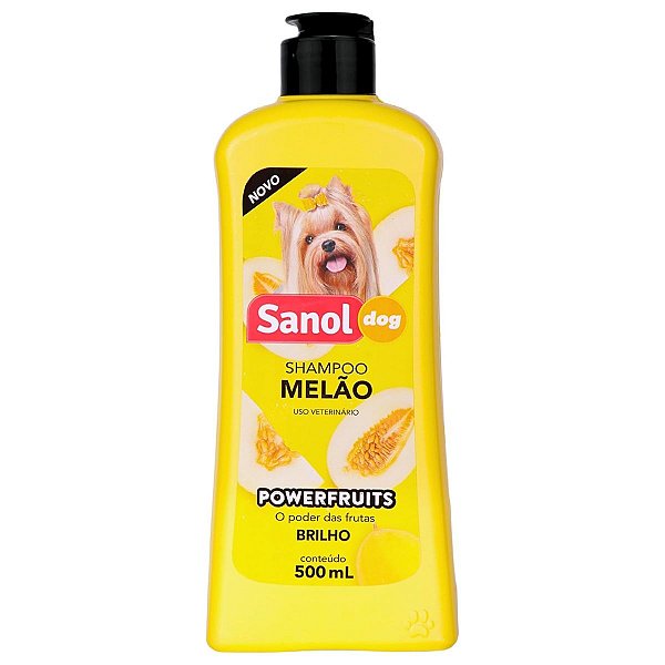 Shampoo Melão Sanol Dog 500ml - Poder das Frutas - Banho e Higiene de Cães e Gatos