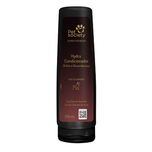 Hydra Condicionador Brilho e Desembaraço Para Cães e Gatos 290ml - Pet Society