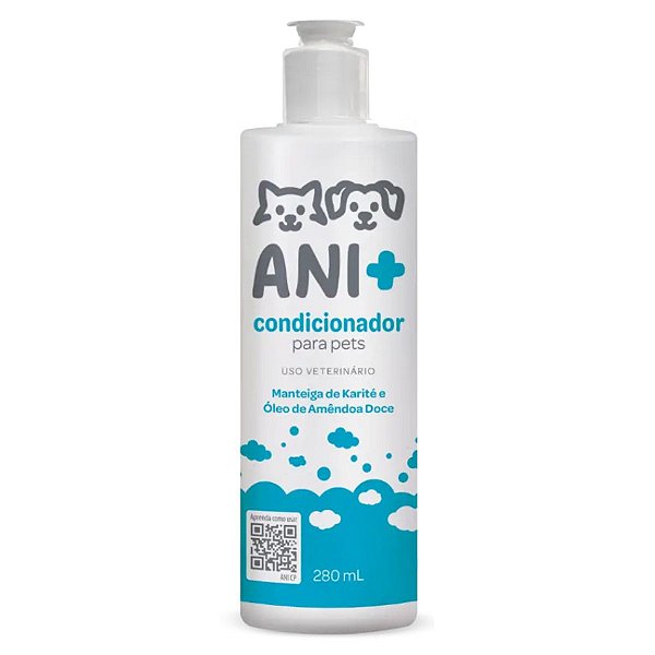 Condicionador Para Pets ANI+ 280ml - Pelagem Macia, Brilho e Hidraração - Cães e Gatos