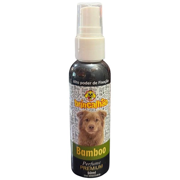 Perfume Premium Bamboo Brincalhão 50ml - Fragrância Bambu Alto Poder de Fixação para Cães e Gatos