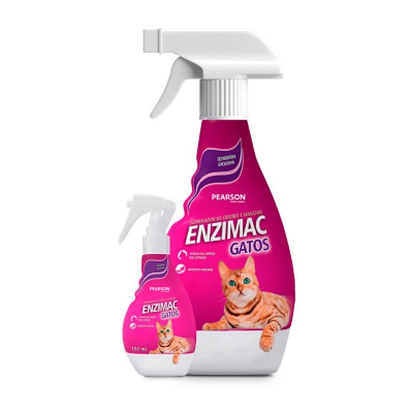 Spray Eliminador de Odores e Manchas Enzimac Gatos 150ml - Pearson
