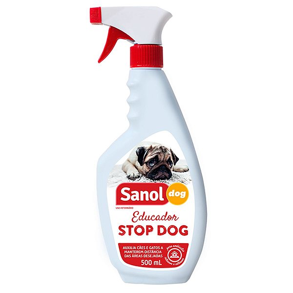 Spray Educador Sanitário Stop Dog Para Cães e Gatos 500ml - Sanol Dog