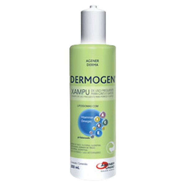 Shampoo Hidratante Dermogen Para Cães e Gatos - Limpeza, Banho, Cuidado, Uso Frequente