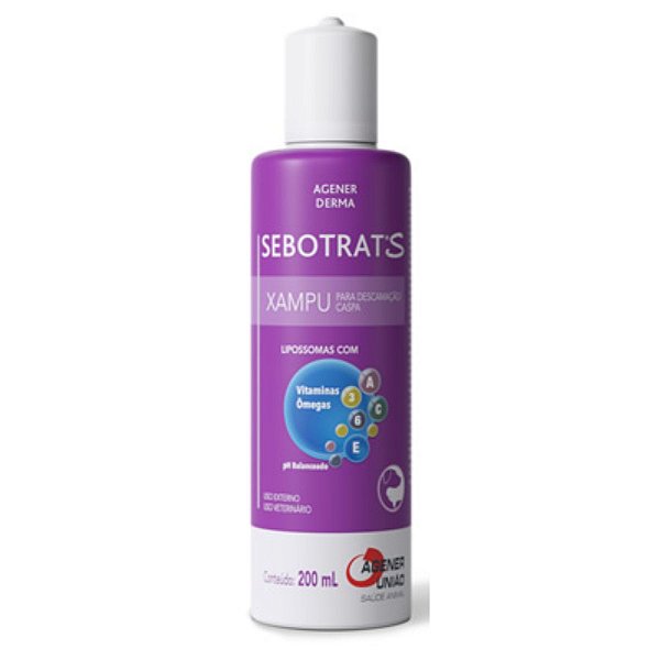 Shampoo Sebotrat S para Descamação e Caspa Cães e Gatos 200ml - Tratamento da Seborreia Seca
