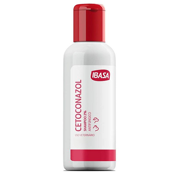 Shampoo Cetoconazol 2% Antifúngico para Cães e Gatos Ibasa -Fungos, Micose em Pele, Pelos e Unhas