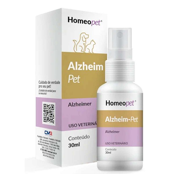 Alzheim Pet Homeopet Spray 30 ml – Tratamento Homeopático para Alzheimer em Cães e Gatos