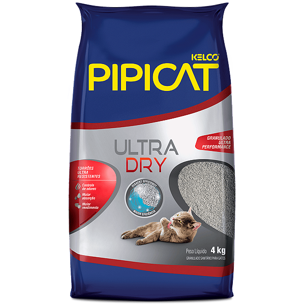Pipicat Ultra Dry Areia Higiênica para Gatos 4kg