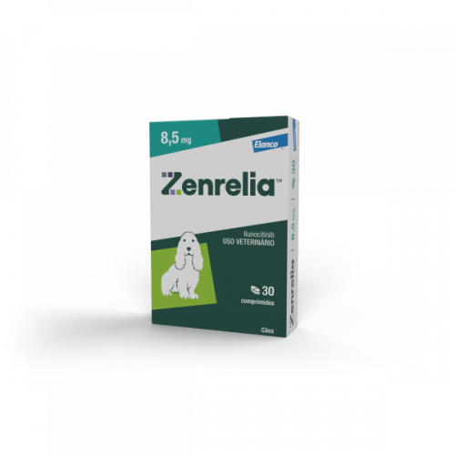 Zenrelia 8,5mg 30 Comprimidos Elanco Controle da Dermatite Atópica em Cães