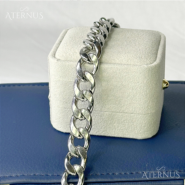 Pulseira Prateada Grumet - 22cm