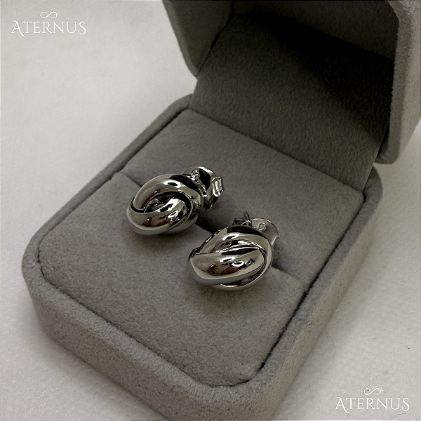 Brinco Esfera Argolas - Ródio