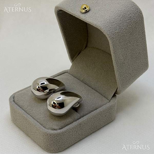 Brinco Gota - Ródio