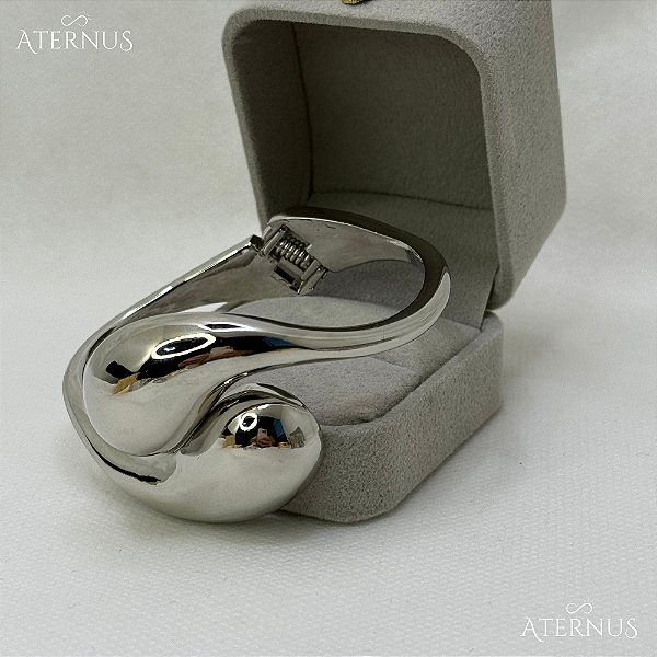 Bracelete Gota Dupla - Ródio