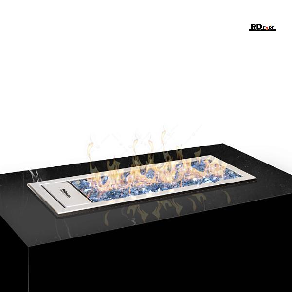 Lareira a Gás interna Aço Inox 304 polido 60cm