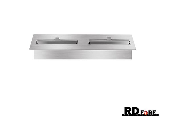 Lareira a Álcool 100% em aço inox 304 escovado 120cm