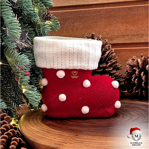 Botinha do Noel com Bolinhas