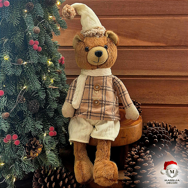 Urso com Camiseta Xadrez